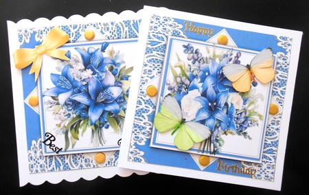 8x8 Mini Kit, Beautiful Midnight Blue Bluebells  by Hazel Sumner