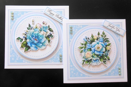 Blue Florals by Hazel Sumner