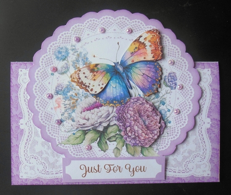 Butterfly Collection 4 x All Occasions 7 x 7 Shaped Cards by Hazel Sumner