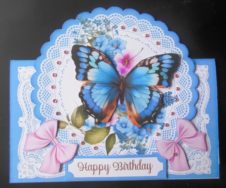 Butterfly Collection 4 x All Occasions 7 x 7 Shaped Cards by Hazel Sumner