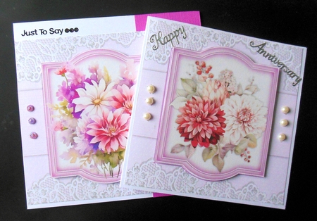 8x8 Mini Kit , Beautiful Blush Dahlia Sprays by Hazel Sumner