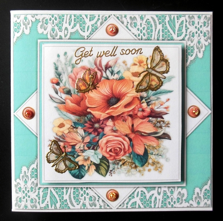 8x Mini Kit, Beautiful Coral and Aqua  by Hazel Sumner