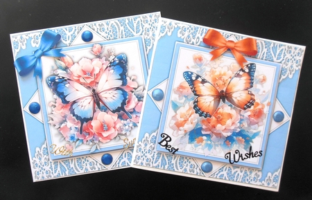 8x8 Mini Kit, Gorgeous Butterflys and Roses by Hazel Sumner