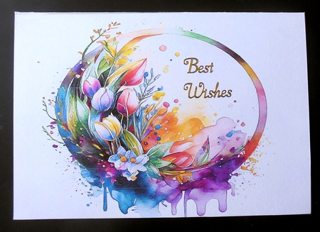 Watercolor Floral 8 inch Round Designs Backgrounds Set by Hazel Sumner
