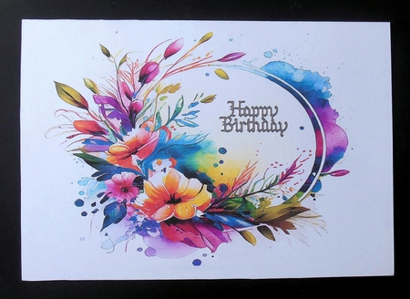 Watercolor Floral 8 inch Round Designs Backgrounds Set by Hazel Sumner