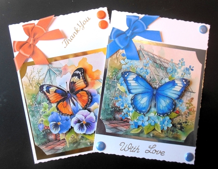 6 Floral butterfly toppers 3 by Hazel Sumner