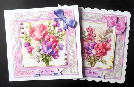 8x8 Mini Kit , Beautiful Roses and Sweetpeas by Hazel Sumner