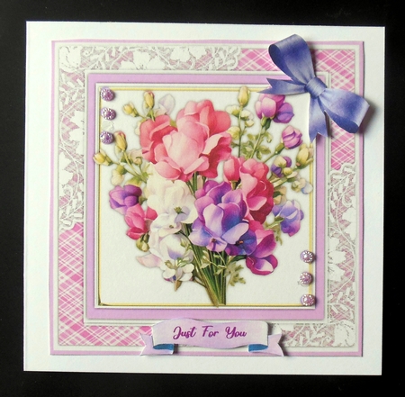 8x8 Mini Kit , Beautiful Roses and Sweetpeas by Hazel Sumner