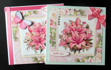 8x8 Mini Kit, Beautiful Hot Pink Lilys by Hazel Sumner
