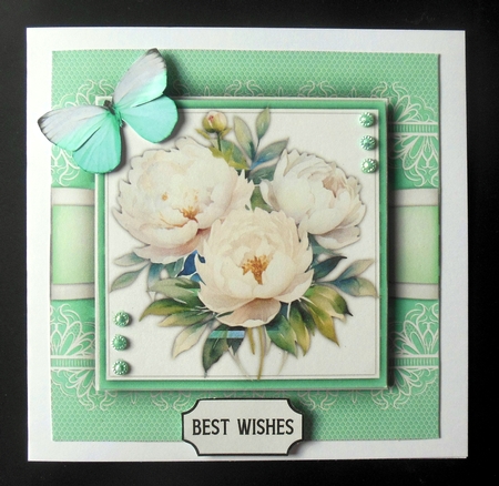8x8 Mini Kit, Beautiful Snow White Peonies  by Hazel Sumner