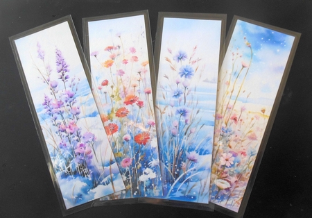 Winter Wildflower Bookmarks by Hazel Sumner