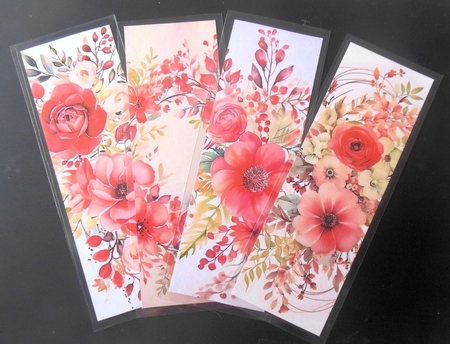 Christmas Flower Bookmarks by Hazel Sumner