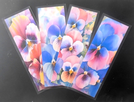 Pansy 1 Bookmarks by Hazel Sumner