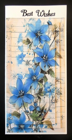 Lovely Blue Border Of Flowers Pyramids by Hazel Sumner