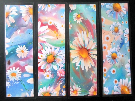 Dancing Daisy Bookmarks by Hazel Sumner