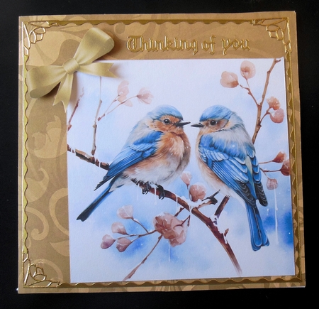 Artistic Blue Birds Card Fronts by Hazel Sumner
