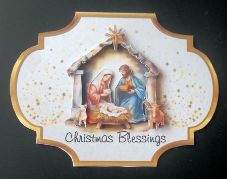 The Nativity - 2 Page Shaped card mini kit. by Hazel Sumner