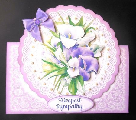 Orchids & Cala Lilies All Occasions 7 x 7 Shaped Card by Hazel Sumner