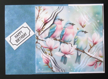 The Chirpy Three 7x7 Card Kit. Matching Box, Gift Bauble,Tag by Hazel Sumner