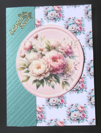 4 Pretty Floral Pink Toppers, 4 A4 Matching Backing Papers Mini Kit by Hazel Sumner