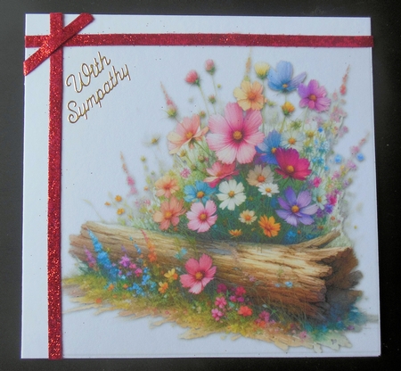 Wildflowers on a Log Card Toppers by Hazel Sumner