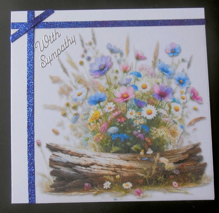 Wildflowers on a Log Card Toppers by Hazel Sumner