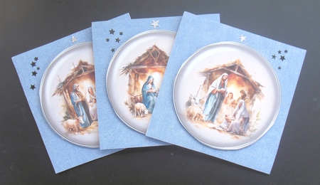 Nativity Glass Buttons by Hazel Sumner