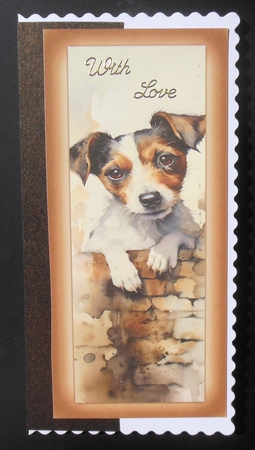 Beautiful Dogs DL Toppers or Bookmarks x 12 by Hazel Sumner