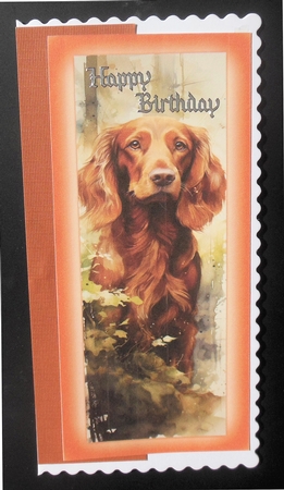 Beautiful Dogs DL Toppers or Bookmarks x 12 by Hazel Sumner