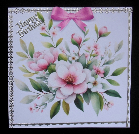 10 Pink and White Flowers Card Fronts 8x8inches Jpegs by Hazel Sumner