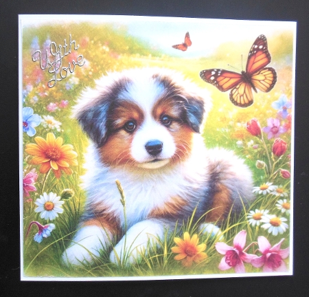 Butterfly Garden Pups 4 by Hazel Sumner