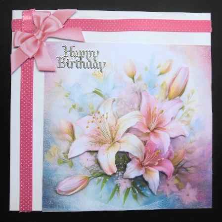 Watercolor Lily Floral Bouquet by Hazel Sumner