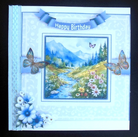 Pretty Mountain Vistas - 8x8 Card Fronts by Hazel Sumner