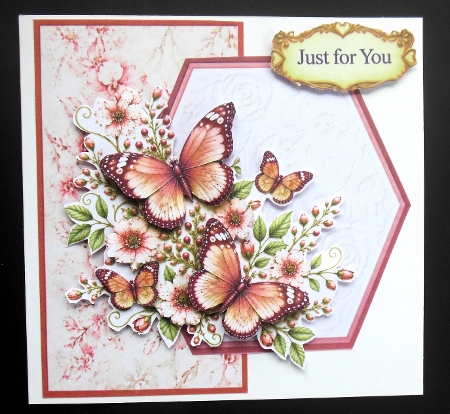 Pink Butterfly Floral Topper with Pastel Blooms Featured Gallery Photo