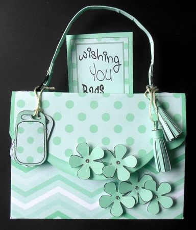 3D Pastel Dots & Stripes Handbag Treat or Favour Box Kit by Hazel Sumner