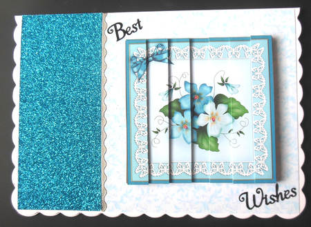 Pretty Viola Quick Card with Side Stacker Topper by Hazel Sumner