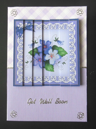 Pretty Viola Quick Card with Side Stacker Topper by Hazel Sumner