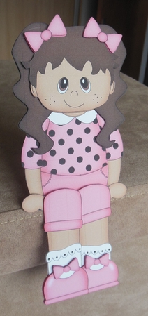 3D on the Shelf Card Kit - Little Ethnic Girl Kylie by Hazel Sumner