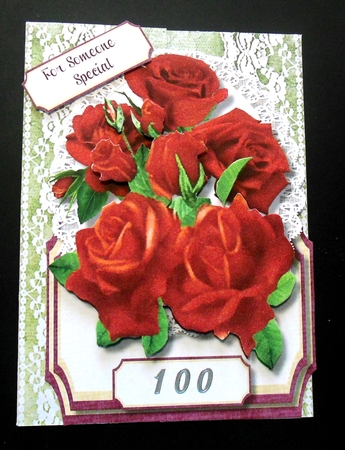 Over the Edge Beautiful Red Roses by Hazel Sumner