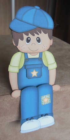 3D on the Shelf Card Kit - Little Ethnic Boy Barry by Hazel Sumner