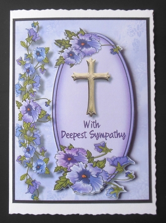 Deepest Sympathy with Verses ( Lilac ) by Hazel Sumner
