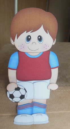 3D on the Shelf Card Kit - Little Footballer Mike by Hazel Sumner