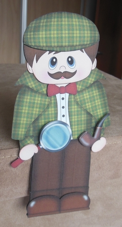 3D on the Shelf Card Kit - Little Detective Chase Hunter by Hazel Sumner