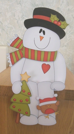 3D on the Shelf Card Kit - Little Christmas Snowman Roi by Hazel Sumner