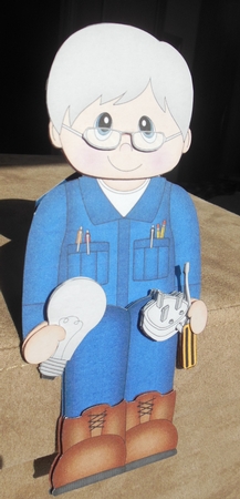 3D on the Shelf Card Kit - Little Electrician Julian by Hazel Sumner