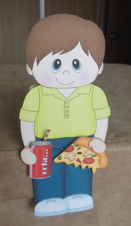 3D on the Shelf Card Kit - Take Away Pizza Night Man Parry by Hazel Sumner