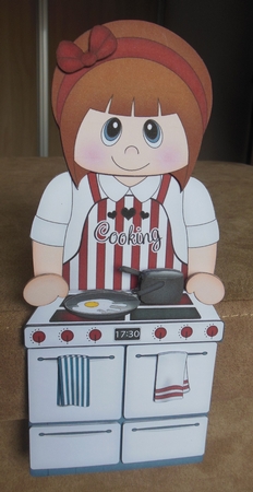 3D On the Shelf Card Kit - Little Cook Marielle is a whiz in the Kitchen by Hazel Sumner