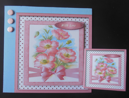 Beautiful pink Poppies and Bow  by Hazel Sumner