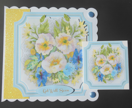 Beautiful Winter Roses on Cut Out Mat  by Hazel Sumner