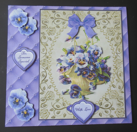 Vintage Pansies Basket 1 by Hazel Sumner